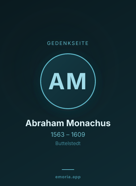 Gedenkportrait von Abraham Monachus