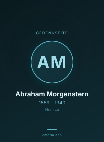 Gedenkportrait von Abraham Morgenstern