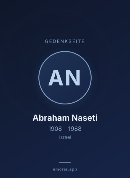 Gedenkportrait von Abraham Naseti