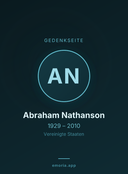 Gedenkportrait von Abraham Nathanson