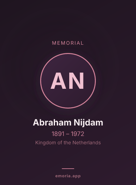Memorial portrait of Abraham Nijdam