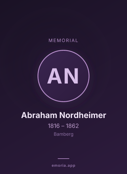 Memorial portrait of Abraham Nordheimer