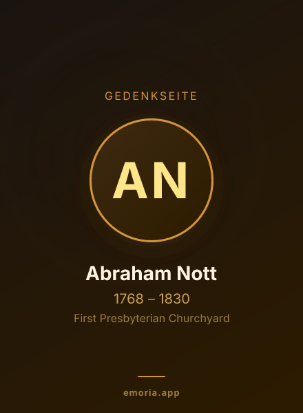 Gedenkportrait von Abraham Nott