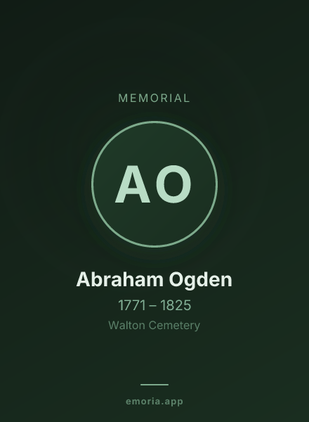 Memorial portrait of Abraham Ogden