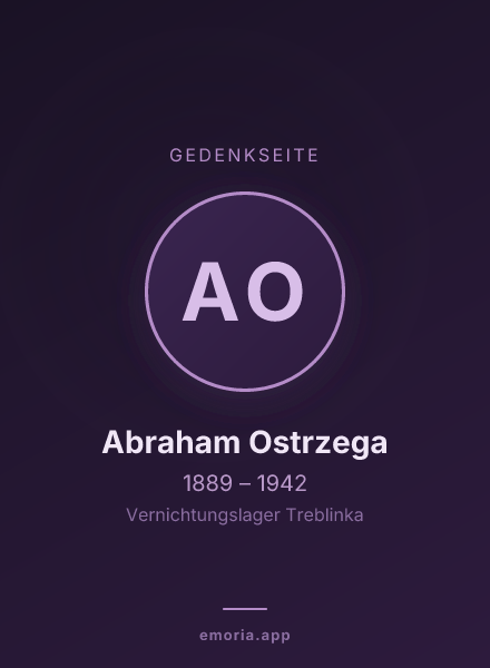 Gedenkportrait von Abraham Ostrzega