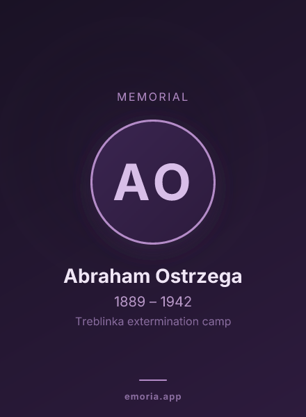 Memorial portrait of Abraham Ostrzega