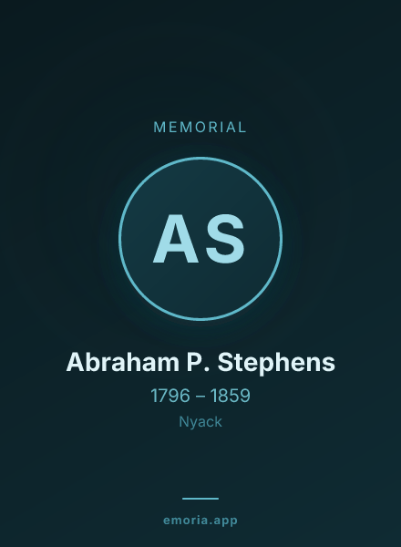 Memorial portrait of Abraham P. Stephens