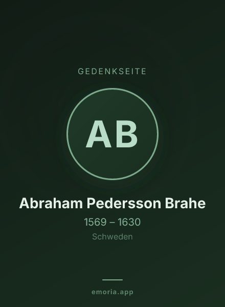 Gedenkportrait von Abraham Pedersson Brahe