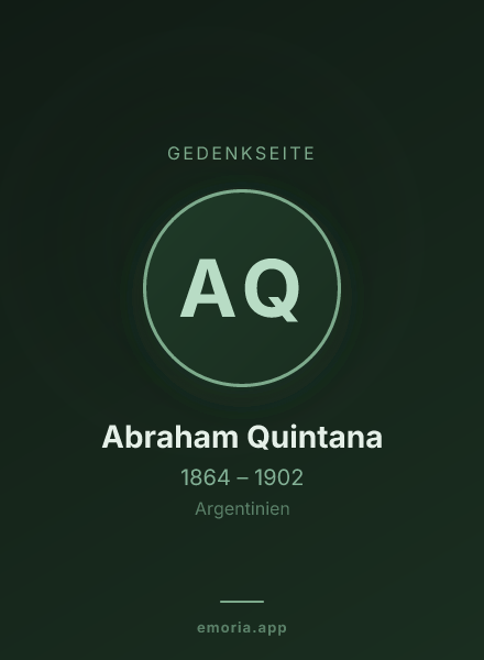Gedenkportrait von Abraham Quintana