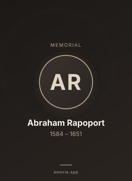 Memorial portrait of Abraham Rapoport