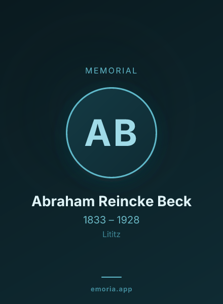 Memorial portrait of Abraham Reincke Beck