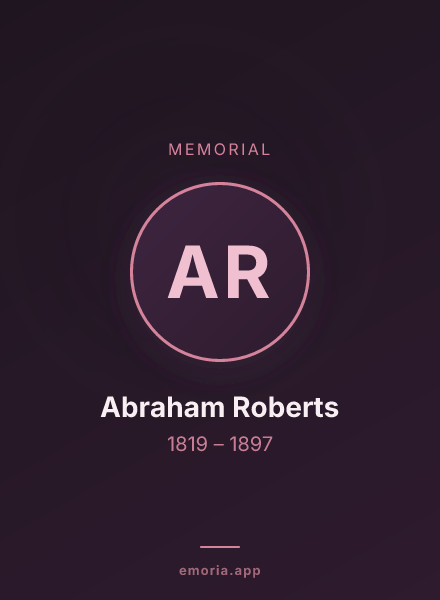 Memorial portrait of Abraham Roberts