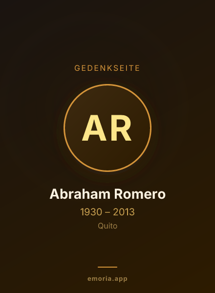 Gedenkportrait von Abraham Romero