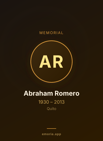 Memorial portrait of Abraham Romero