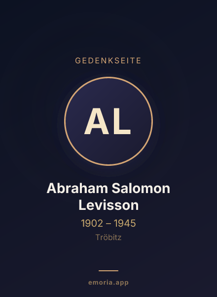 Gedenkportrait von Abraham Salomon Levisson