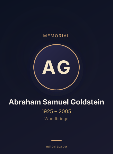 Memorial portrait of Abraham Samuel Goldstein