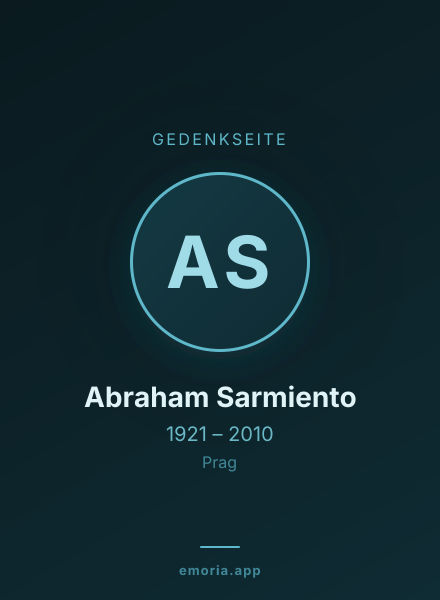 Gedenkportrait von Abraham Sarmiento