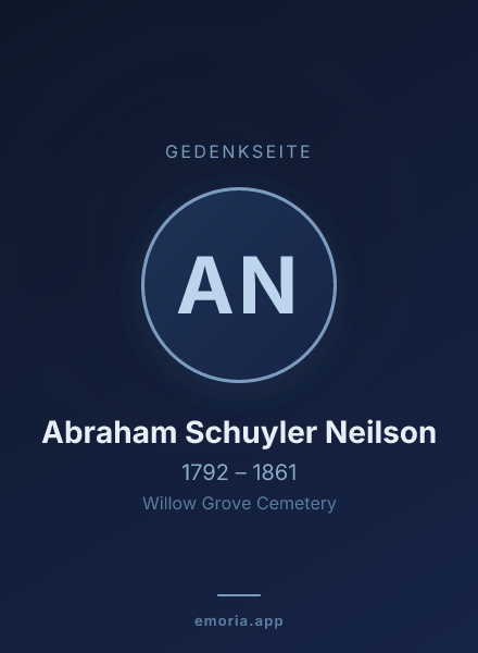 Gedenkportrait von Abraham Schuyler Neilson