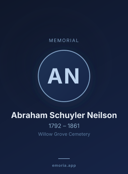 Memorial portrait of Abraham Schuyler Neilson