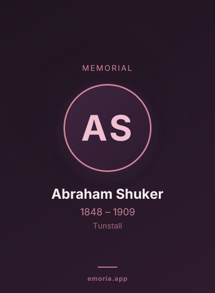 Memorial portrait of Abraham Shuker