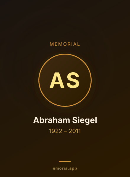 Memorial portrait of Abraham Siegel