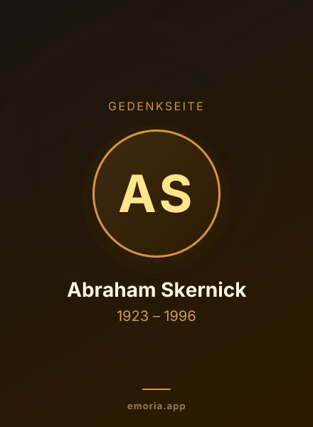 Gedenkportrait von Abraham Skernick