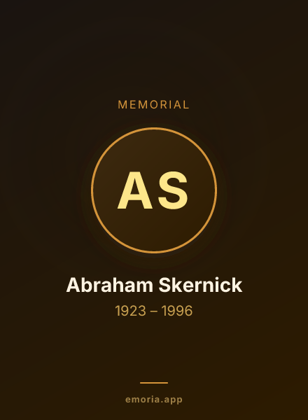 Memorial portrait of Abraham Skernick