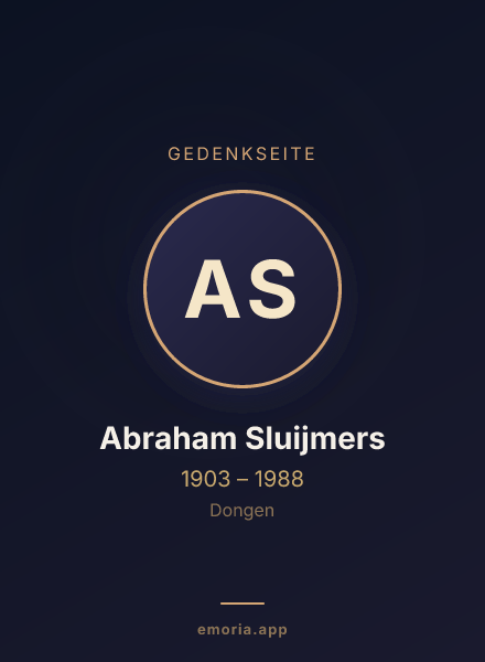 Gedenkportrait von Abraham Sluijmers
