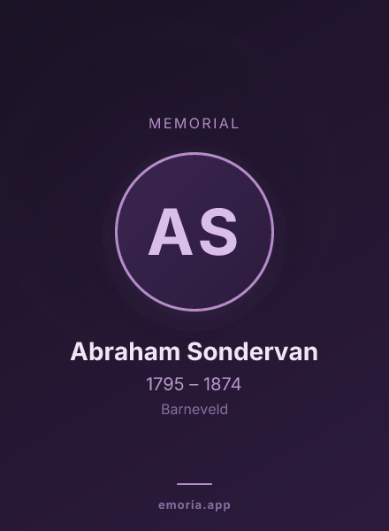 Memorial portrait of Abraham Sondervan