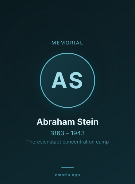 Memorial portrait of Abraham Stein