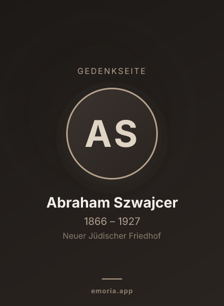 Gedenkportrait von Abraham Szwajcer