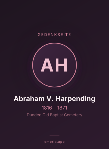 Gedenkportrait von Abraham V. Harpending