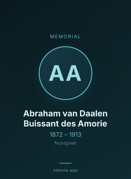 Memorial portrait of Abraham van Daalen Buissant des Amorie