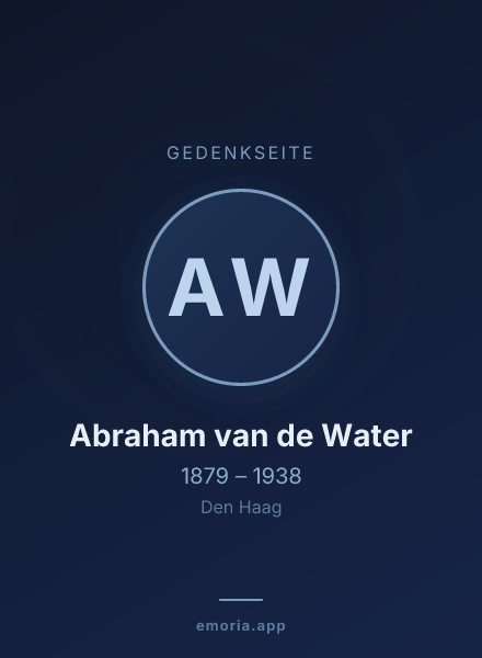 Gedenkportrait von Abraham van de Water