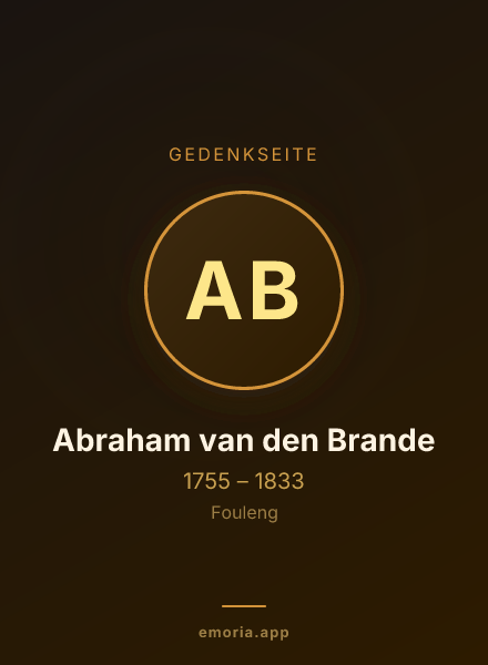 Gedenkportrait von Abraham van den Brande