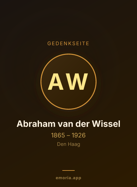 Gedenkportrait von Abraham van der Wissel