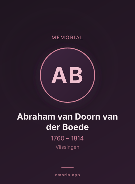 Memorial portrait of Abraham van Doorn van der Boede