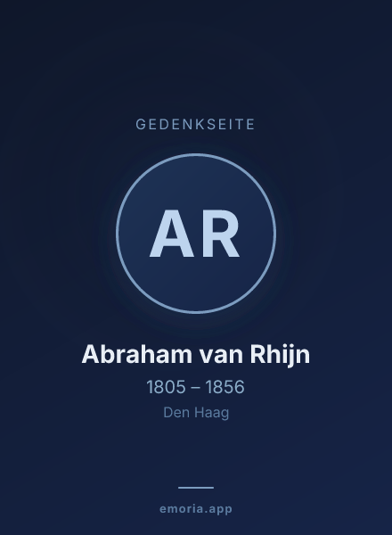 Gedenkportrait von Abraham van Rhijn