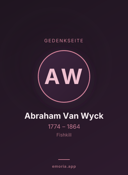 Gedenkportrait von Abraham Van Wyck