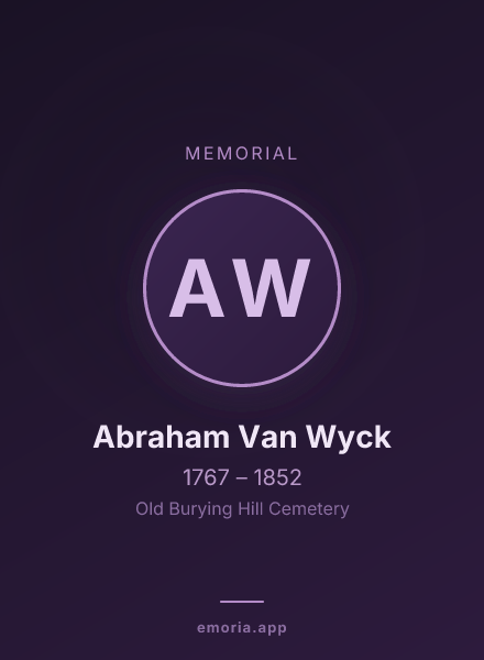 Memorial portrait of Abraham Van Wyck
