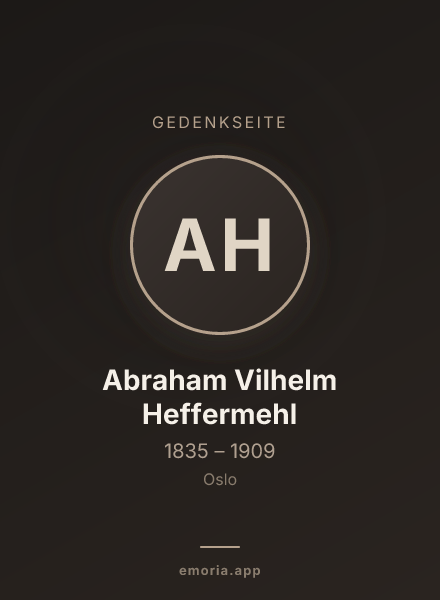 Gedenkportrait von Abraham Vilhelm Heffermehl