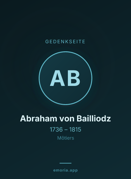 Gedenkportrait von Abraham von Bailliodz