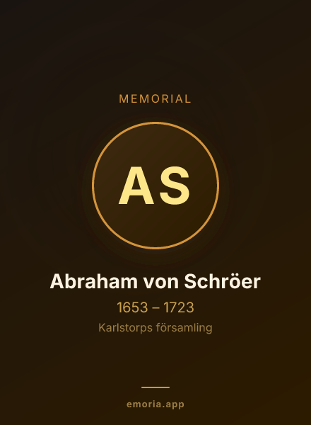 Memorial portrait of Abraham von Schröer
