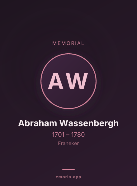 Memorial portrait of Abraham Wassenbergh
