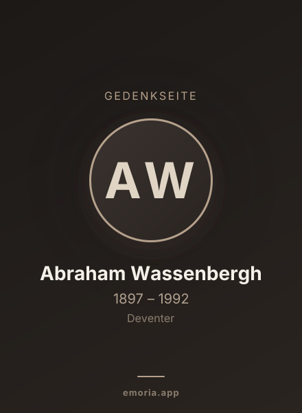 Gedenkportrait von Abraham Wassenbergh