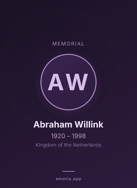 Memorial portrait of Abraham Willink