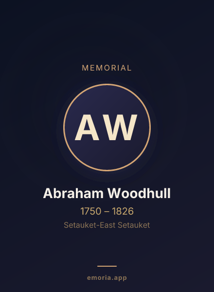 Memorial portrait of Abraham Woodhull