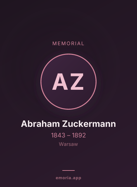 Memorial portrait of Abraham Zuckermann