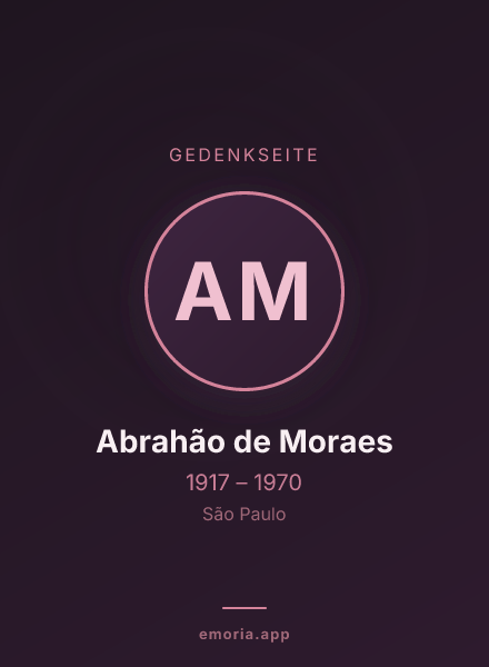 Gedenkportrait von Abrahão de Moraes
