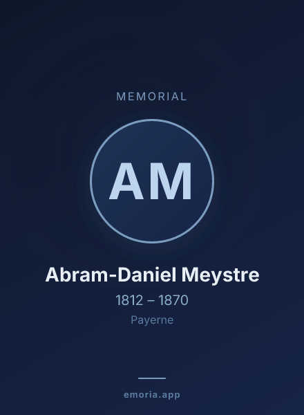 Memorial portrait of Abram-Daniel Meystre
